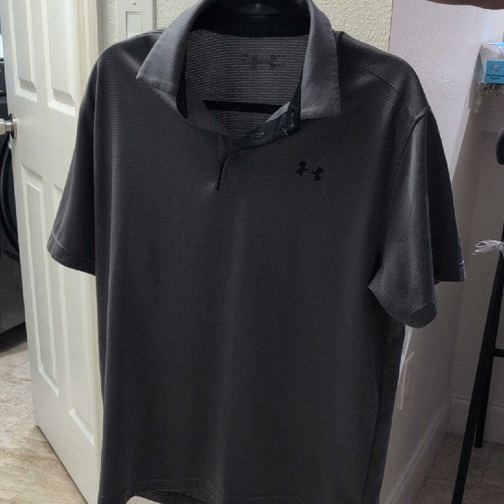 Under Armour Men's Dark Gray Polo Shirt